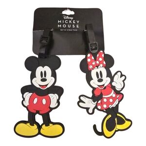 Disney Mickey Mouse and Minnie Mouse Bag Tags - Red and Yellow